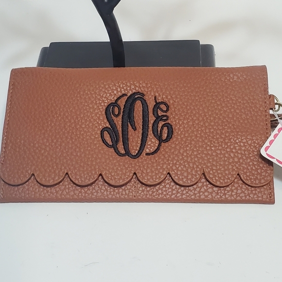 NWT  Monogram “SOE”   Scalloped  Wallet   - Picture 4 of 6